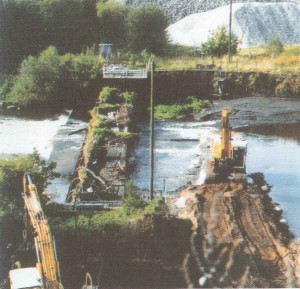 58 Old Weir being removed after