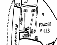 Gunpowder mill line drawing
